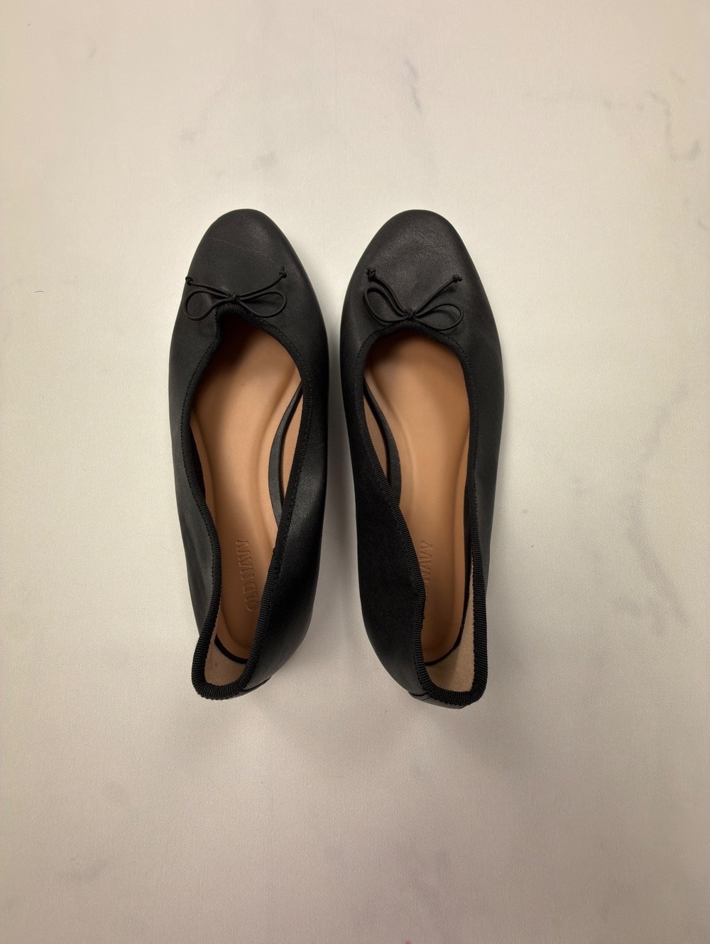 Old Navy Classic Style Ballet Flats Black 2010s Minimalist - Womens 8